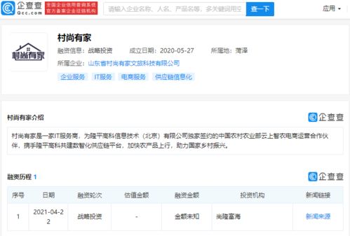 數字文化創意內容應用服務商村尚有家獲尚隆富海戰略投資，加速產業升級